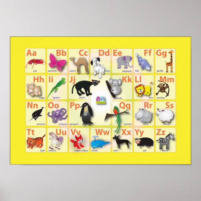 Alphabets: My ABC with 26 animals Poster (Front)