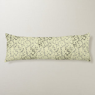 Alphabets Pattern 01 BW.w LYellow BG Body Cushion