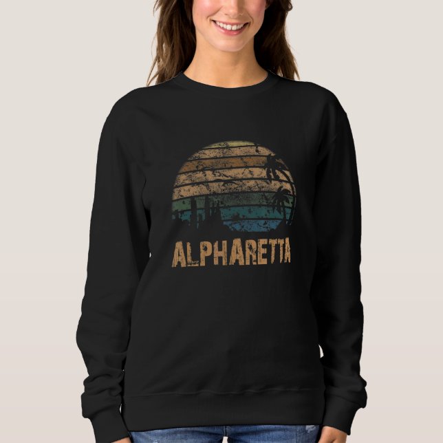 Alpharetta Vintage Sunset Distressed Sweatshirt (Front)