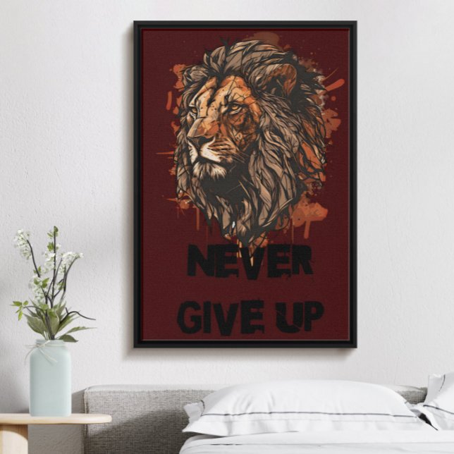 Alphas never give up, inspirational stylish trendy poster (Creator Uploaded)