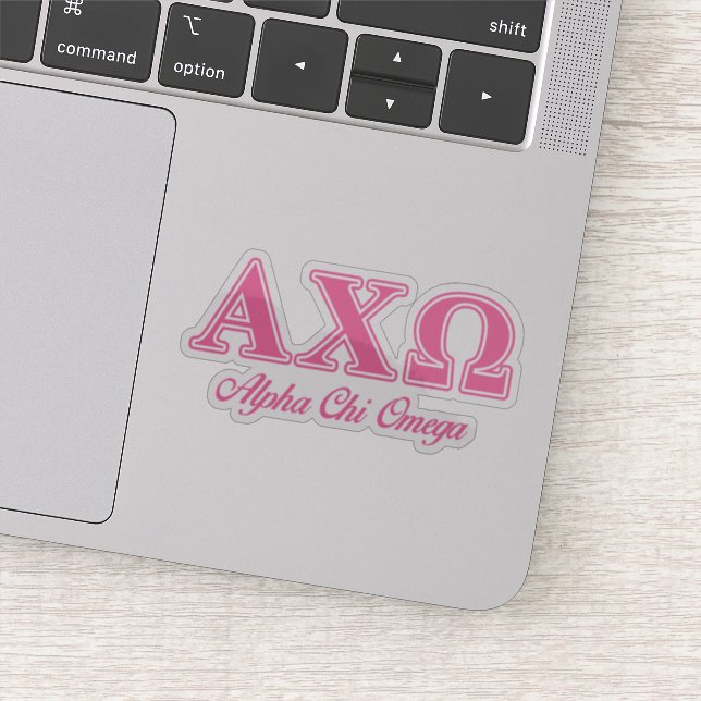 Alphi Chi Omega Pink Letters (Detail)