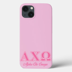 Alphi Chi Omega Pink Letters iPhone 13 Case
