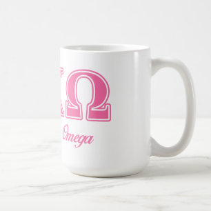 Alphi Chi Omega Pink Letters Coffee Mug