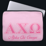 Alphi Chi Omega Pink Letters Laptop Sleeve<br><div class="desc">Check out these official Alpha Chi Omega designs! Personalise your own Greek merchandise on Zazzle.com! Click the Customise button to insert your own name, class year, or club to make a unique product. Try adding text using various fonts & view a preview of your design! Zazzle's easy to customise products...</div>