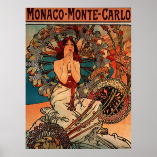 Alphons Mucha Monaco Monte Carlo Poster