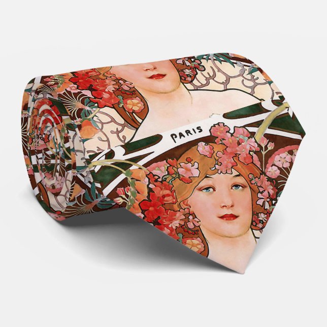 Alphons Mucha ,“ Reverie ” Tie (Rolled)