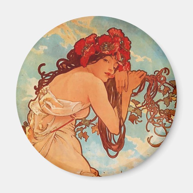 Alphons Mucha  Summer Magnet (Front)