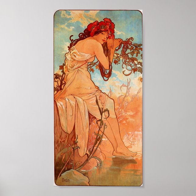 Alphons Mucha  Summer Poster (Front)