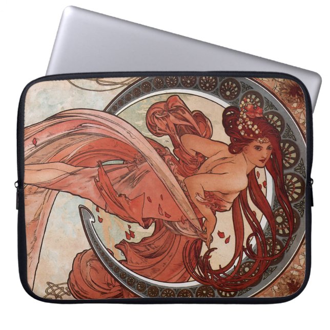 Alphons Mucha's "Dance" Laptop Sleeve (Front)