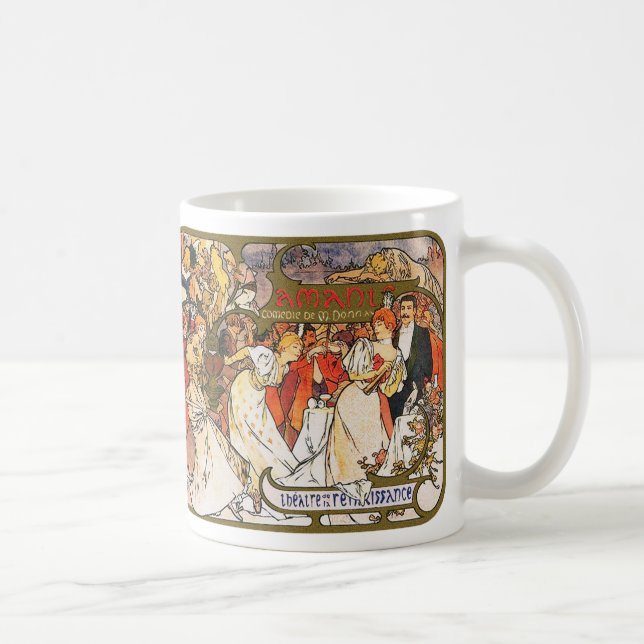 Alphonse (Alfons) Mucha:   Amants Coffee Mug (Right)