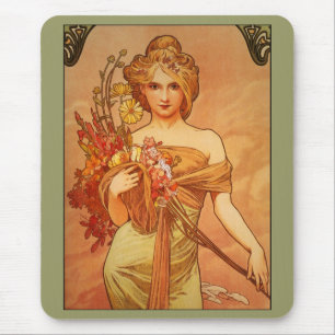 Alphonse (Alfons) Mucha  Buquet Mousepad