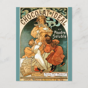 Alphonse (Alfons) Mucha Chocolat Ideal Postcard