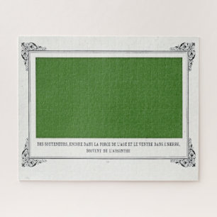 Alphonse Allais, April Fools, Green, Abstract Art Jigsaw Puzzle