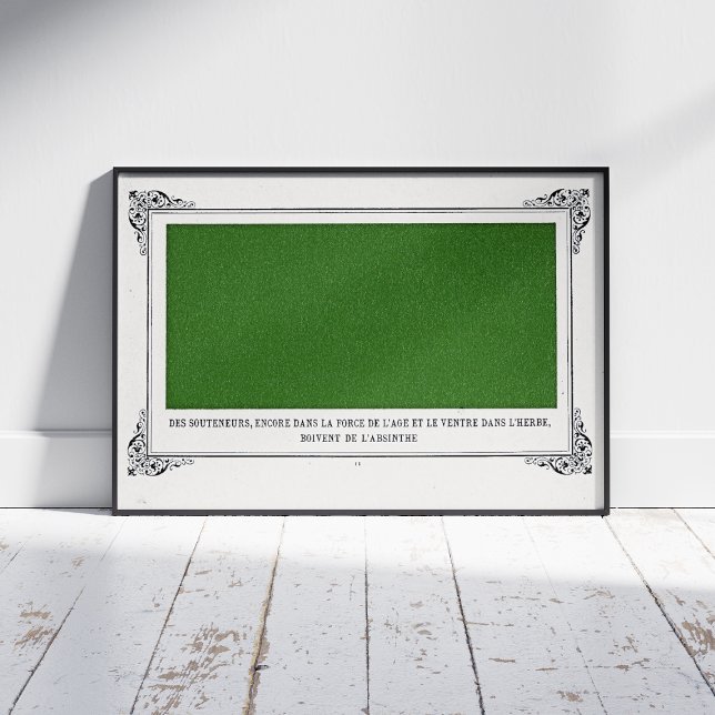 Alphonse Allais, April Fools, Green, Abstract Art Poster (Creator Uploaded)