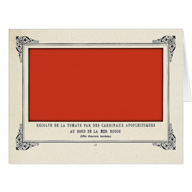 Alphonse Allais, April Fools, Red, Abstract Art (Front Horizontal)