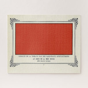 Alphonse Allais, April Fools, Red, Abstract Art Jigsaw Puzzle