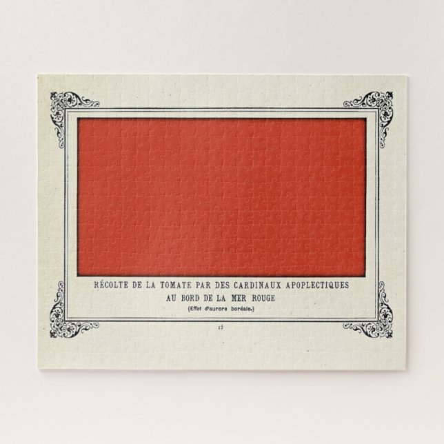Alphonse Allais, April Fools, Red, Abstract Art Jigsaw Puzzle (Horizontal)