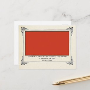 Alphonse Allais, April Fools, Red, Abstract Art Postcard