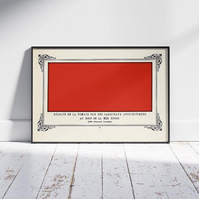 Alphonse Allais, April Fools, Red, Abstract Art Poster (Creator Uploaded)