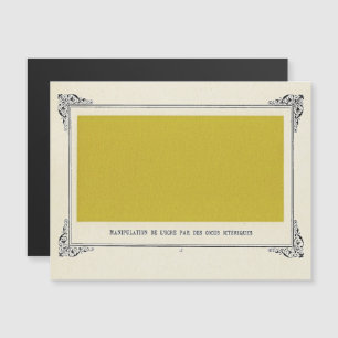 Alphonse Allais, April Fools, Yellow, Abstract Art Magnetic Invitation