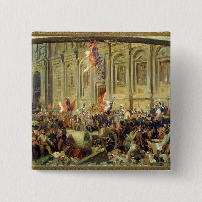 Alphonse de Lamartine 15 Cm Square Badge (Front)