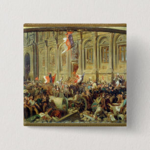 Alphonse de Lamartine 15 Cm Square Badge