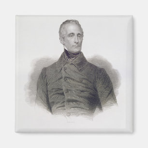 Alphonse de Lamartine, engraved by Pierre Pelee (1 Magnet