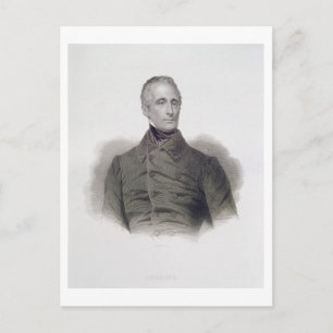Alphonse de Lamartine, engraved by Pierre Pelee (1 Postcard
