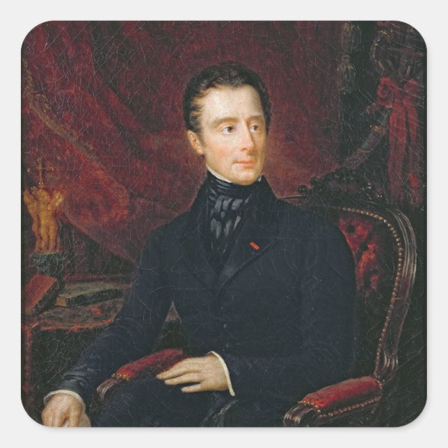 Alphonse de Lamartine Square Sticker (Front)