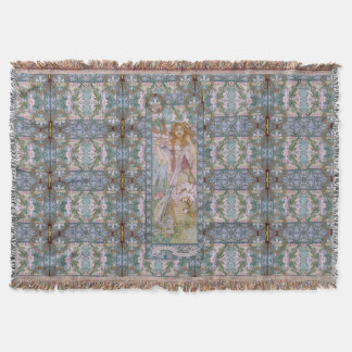 Alphonse Maria Mucha – Art Nouveau Throw Blanket