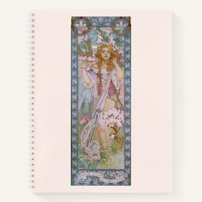 Alphonse Maria Mucha – Jeanne d'Arc Jugendstil Art Notebook (Front)