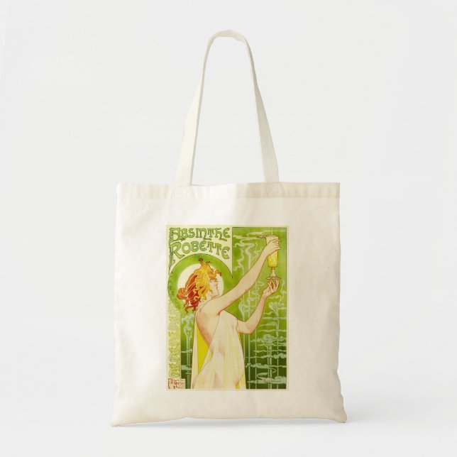 Alphonse Mucha Absinthe Robette Tote Bag (Front)