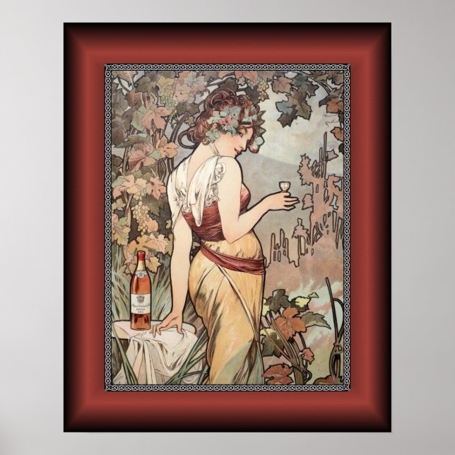 Alphonse Mucha ~ Affiche Cognac ~ Cognac Poster ~ (Front)