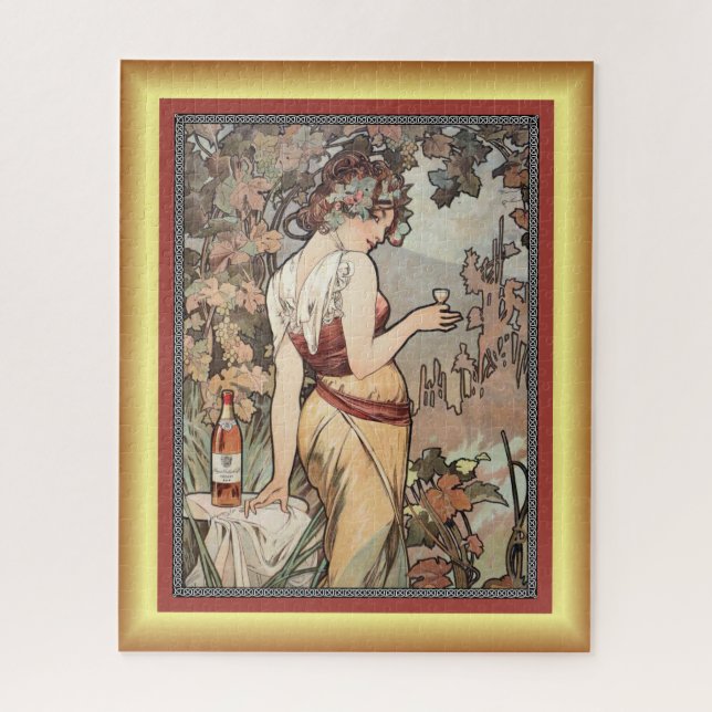 Alphonse Mucha ~ Affiche Cognac ~ Cognac Poster ~ Jigsaw Puzzle (Vertical)