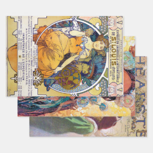 Alphonse Mucha, American Works Wrapping Paper Sheet