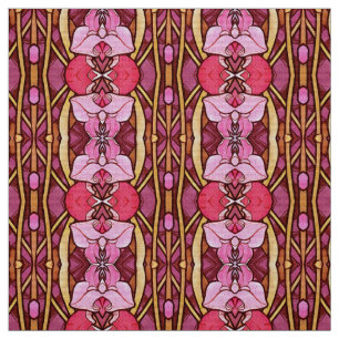 Alphonse Mucha Amethyst Floral Vintage Art Nouveau Fabric