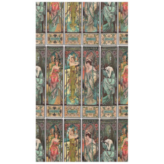 Alphonse Mucha art, art nouveau,vintage,females,be Tablecloth