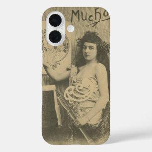 Alphonse mucha art nouveau art model photograph iPhone 16 case