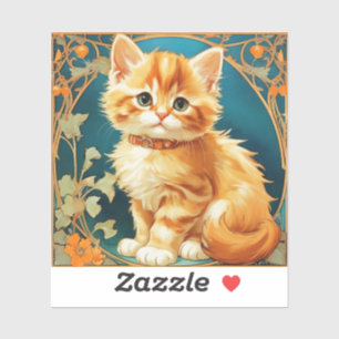 Alphonse Mucha Art Nouveau Cat