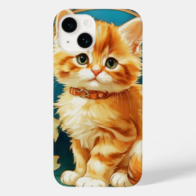 Alphonse Mucha Art Nouveau Cat Case-Mate iPhone Case (Back)