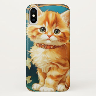 Alphonse Mucha Art Nouveau Cat iPhone X Case