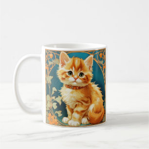 Alphonse Mucha Art Nouveau Cat Coffee Mug