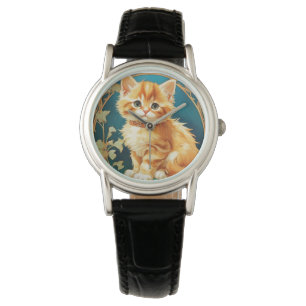 Alphonse Mucha Art Nouveau Cat Watch
