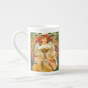 Alphonse Mucha Art Nouveau Daydream Bone China Mug