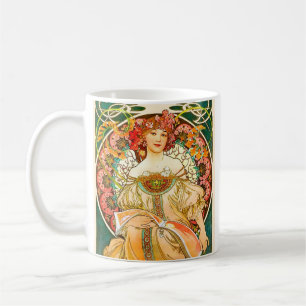 Alphonse Mucha Art Nouveau Daydream Coffee Mug