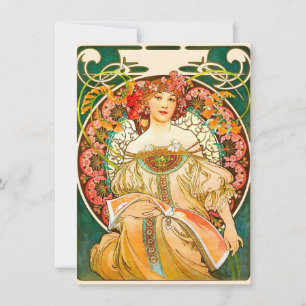 Alphonse Mucha Art Nouveau Daydream Invitation