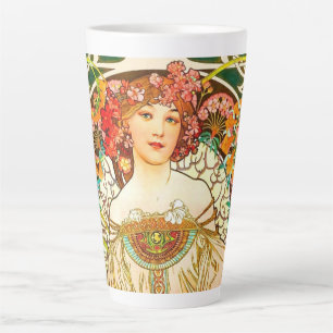Alphonse Mucha Art Nouveau Daydream Latte Mug