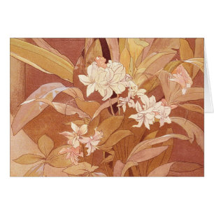 Alphonse Mucha Art Nouveau Floral Detail
