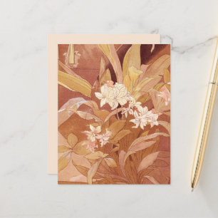 Alphonse Mucha Art Nouveau Floral Detail