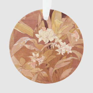 Alphonse Mucha Art Nouveau Floral Detail Ornament